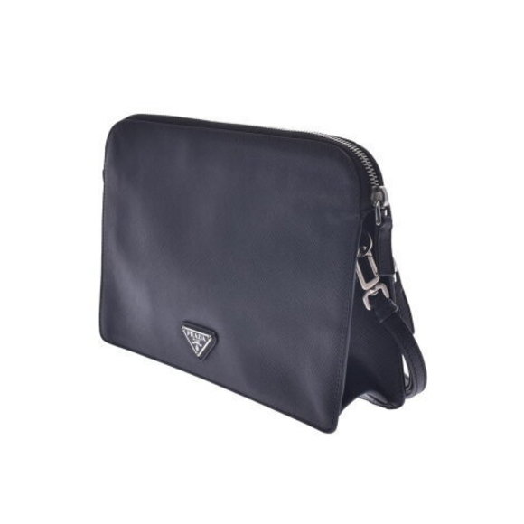 PRADA Black Saffiano Clutch Bag - Picture 2 of 12